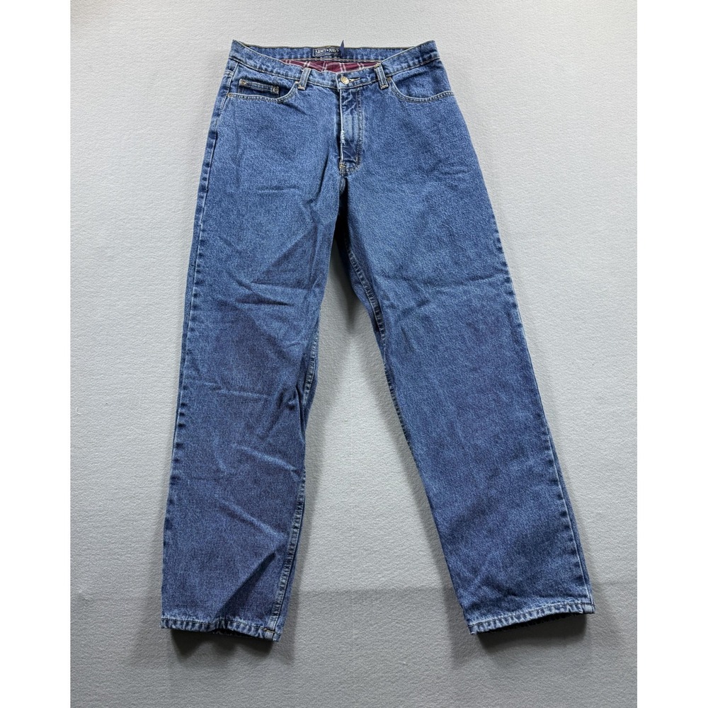 Army Navy Jeans Men 33x32 (Fit 33x30) Medium Wash Flannel Lined Relaxed Straight